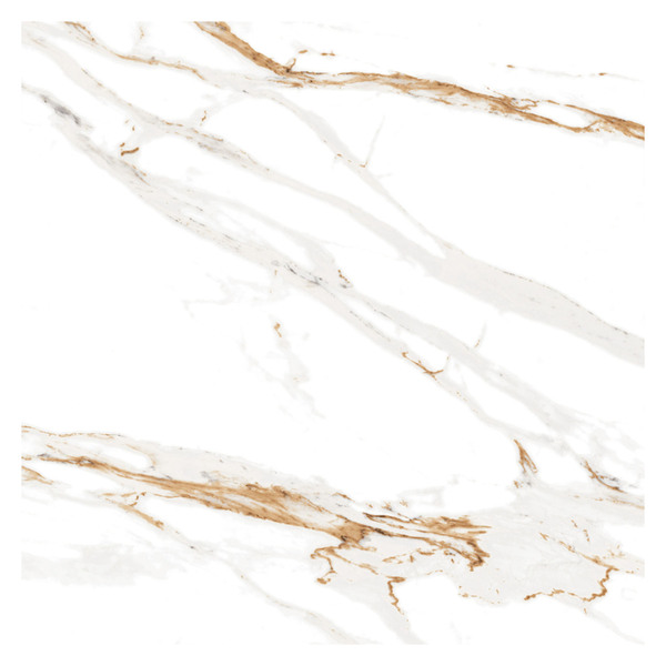Porcelanato Marmorizado Polido Borda Reta Interno 71x71cm Max Calacata Oro Lux P71252 Artens